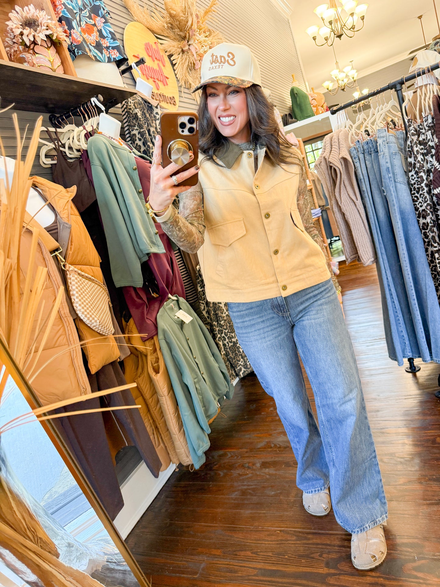 Winnie Barn Vest-Camel