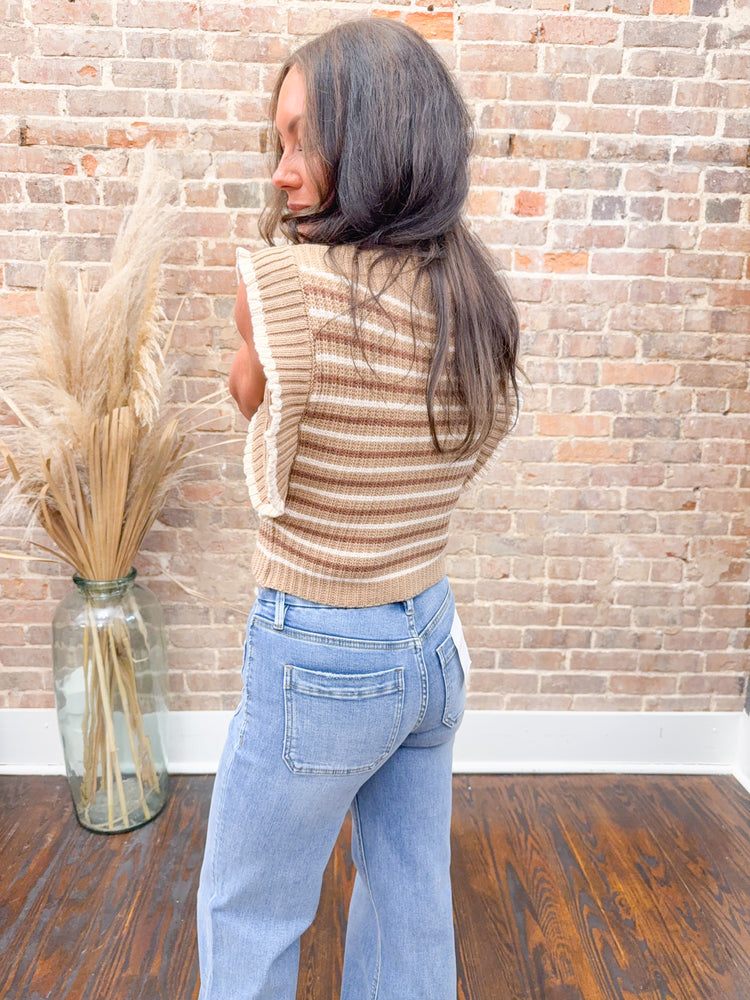 Kat Striped Sweater Vest