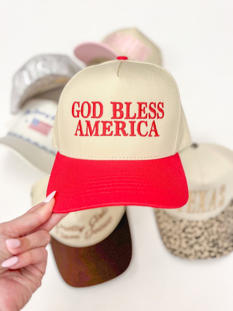 God Bless America Trucker Hat