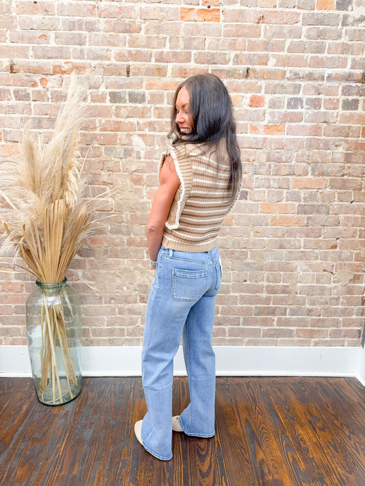 Kat Striped Sweater Vest