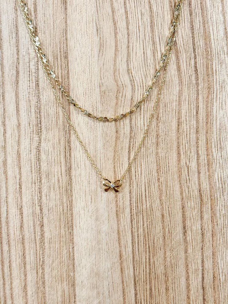 Layered Bow Necklace
