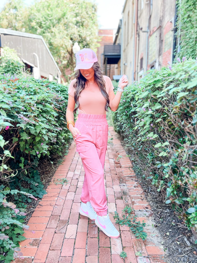 Boot Goofin’ Trucker Hat-Pink