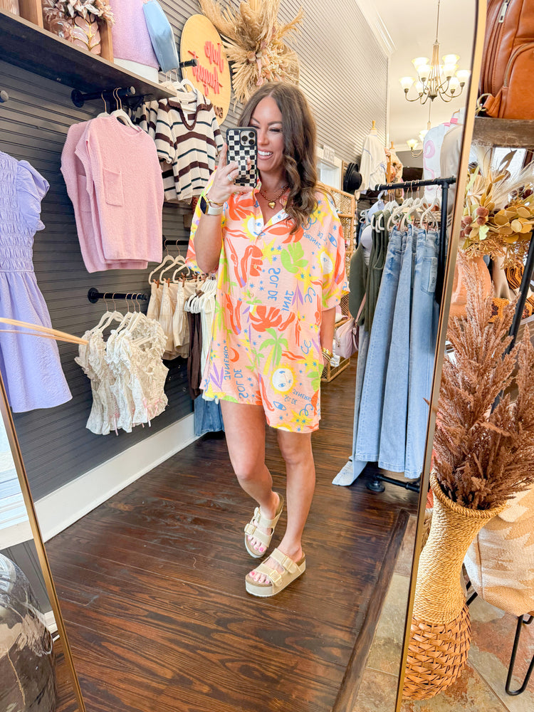 Ruth Oversized Printed Romper