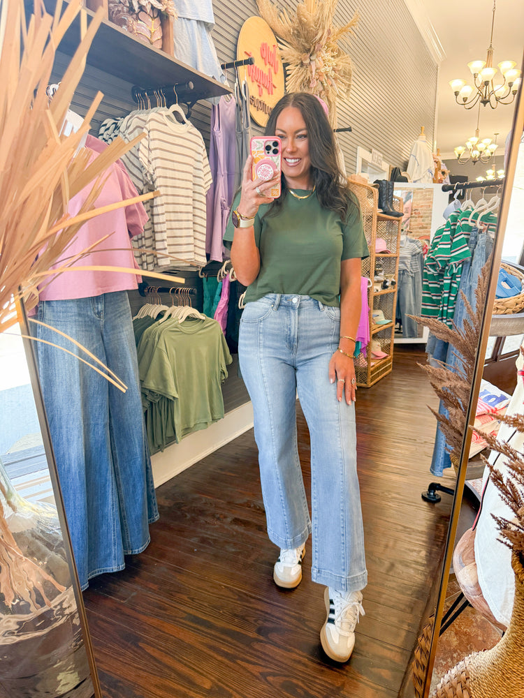 Darla Basic Top-Hunter Green