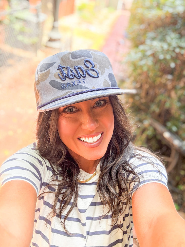 East Texas Retro Camo Rope Hat-Navy