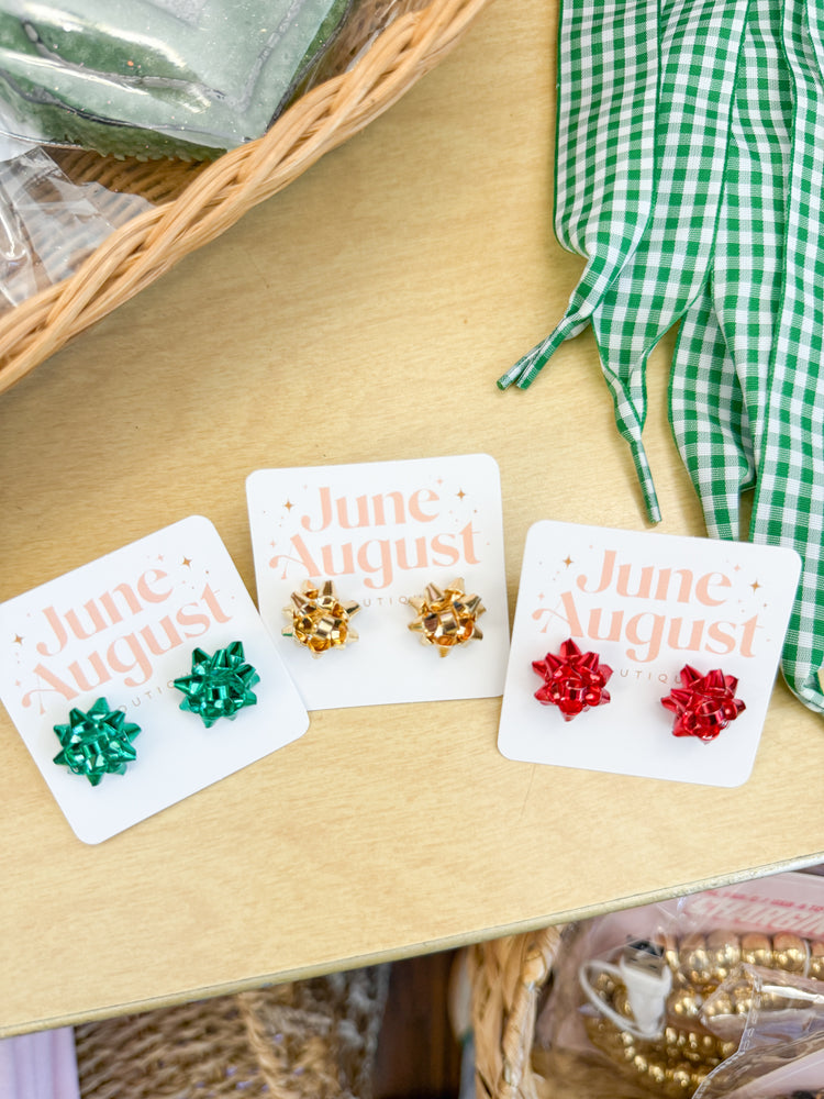 Christmas Bow Earrings