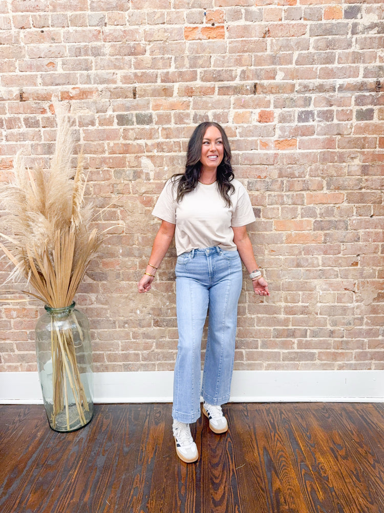 Dustin Cropped Wide Leg Jeans