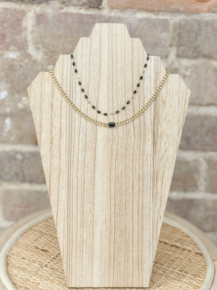 Black Stone Necklace