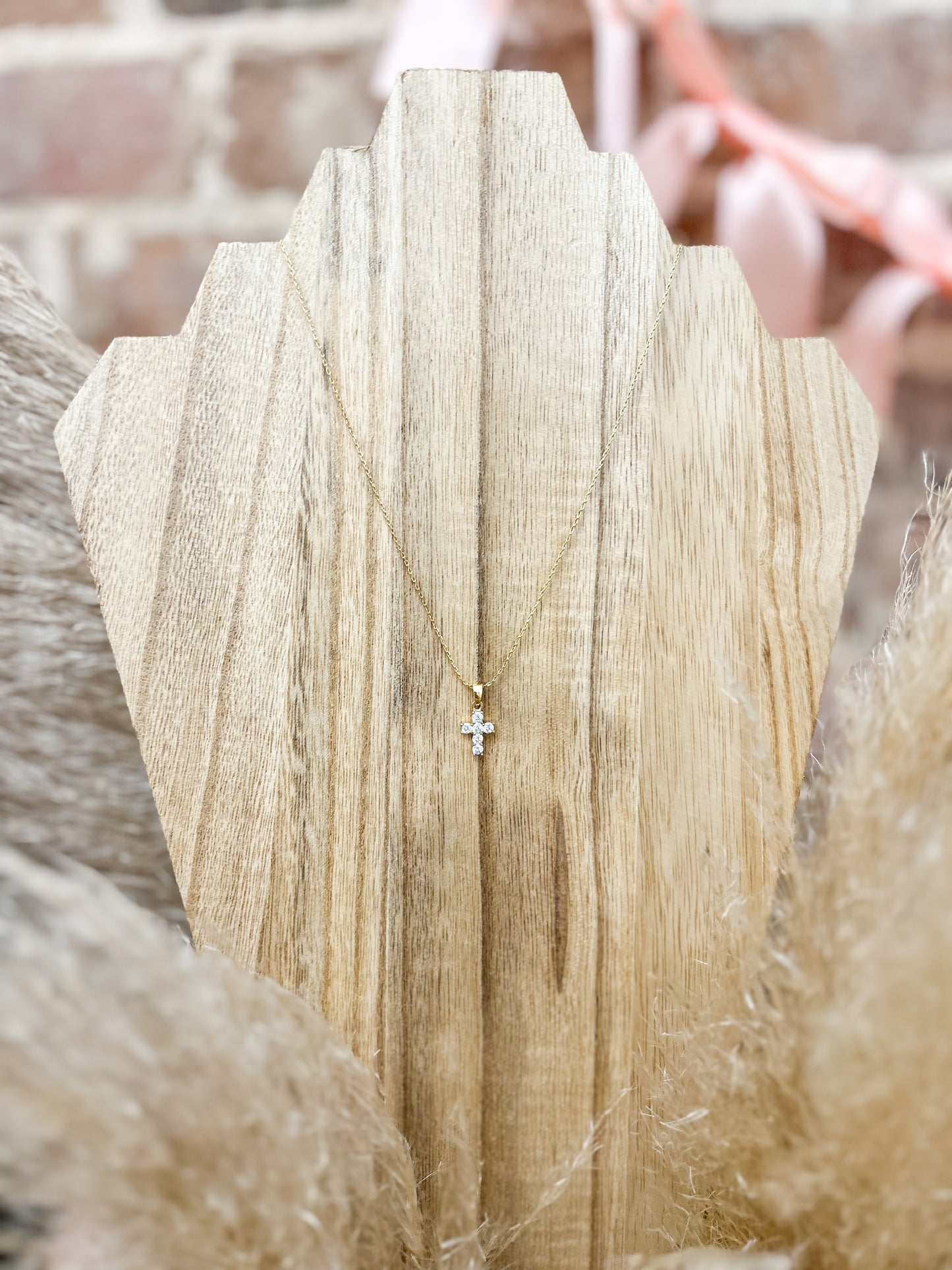 Non Tarnish Gold Cross Necklace