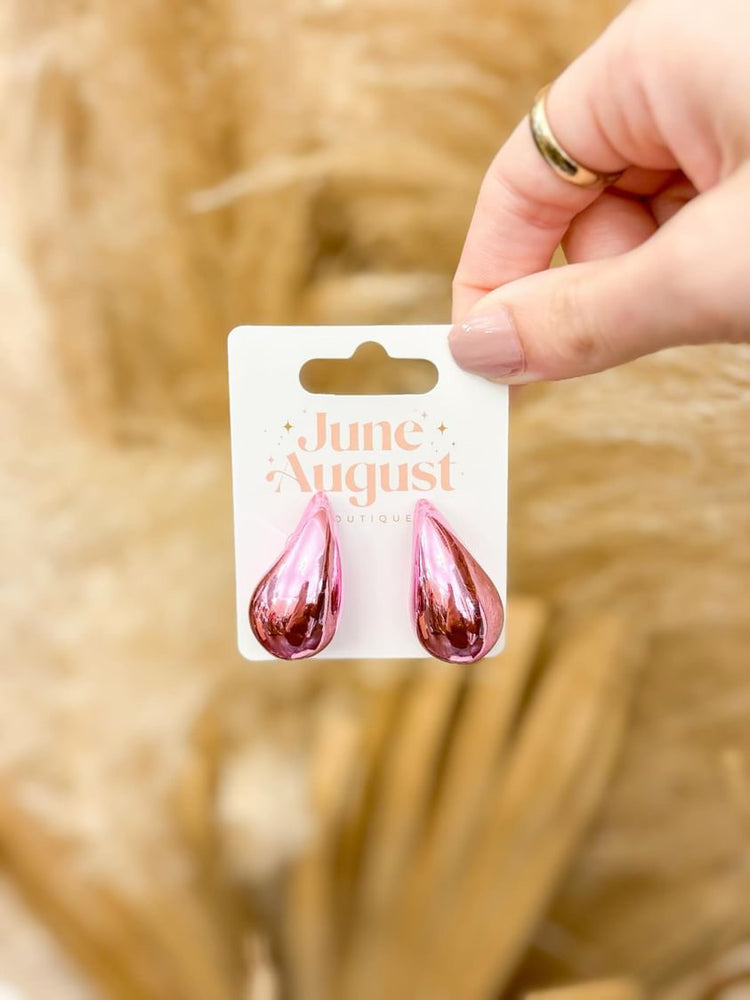 Metallic Teardrop Earrings