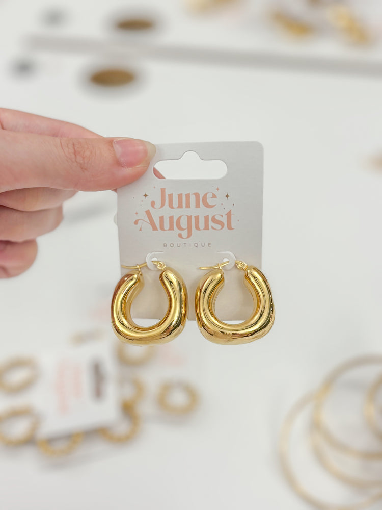Non-Tarnish Chunky Hoops