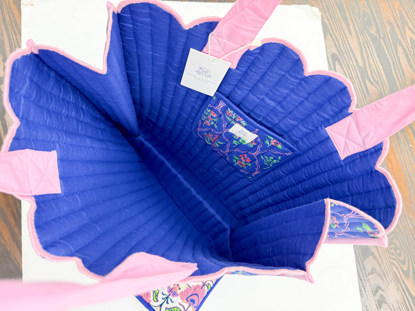 Quilted Scallop Tote Bags