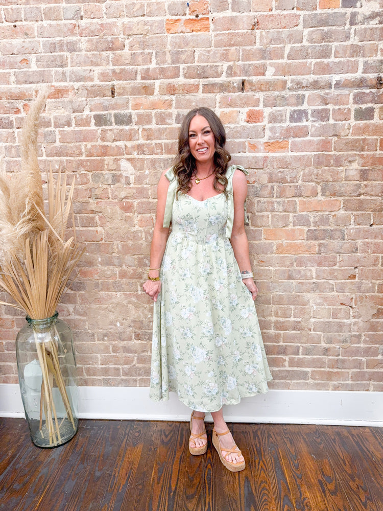 Sally Floral Tie Strap Dress