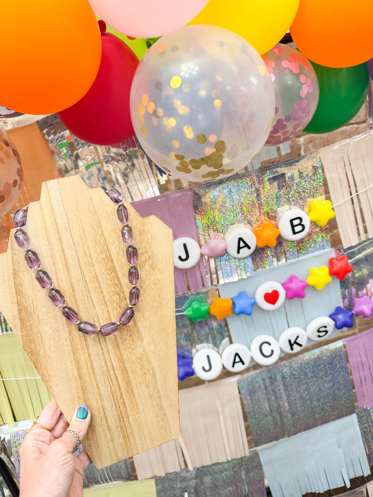 Purple/Gold Jeweled Necklace