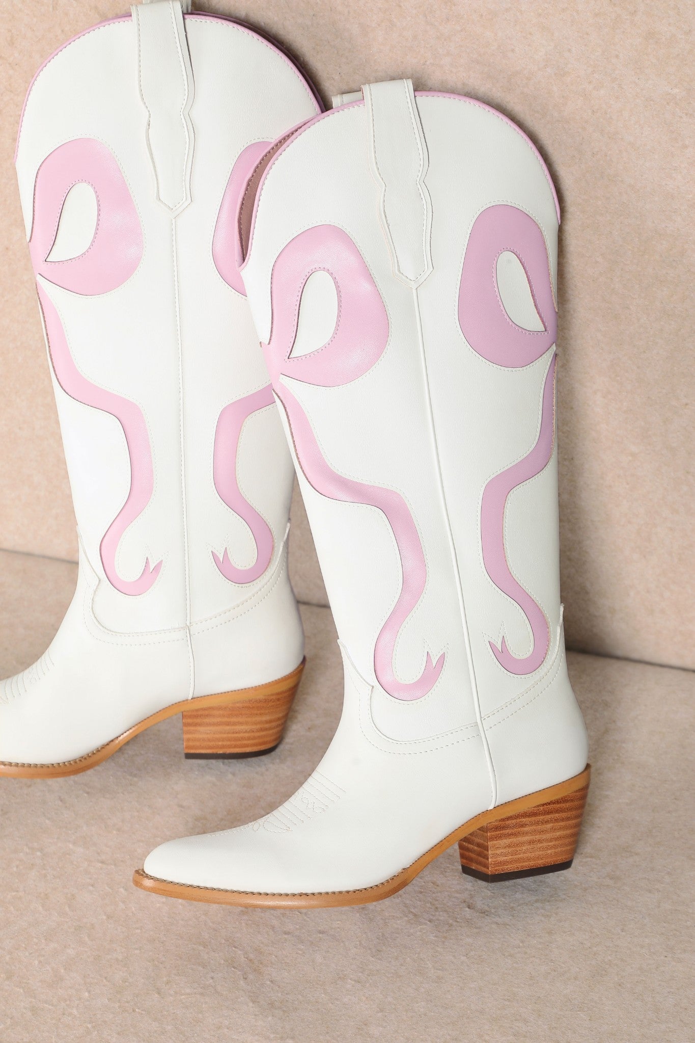 Taylor Bow Boots-Pink