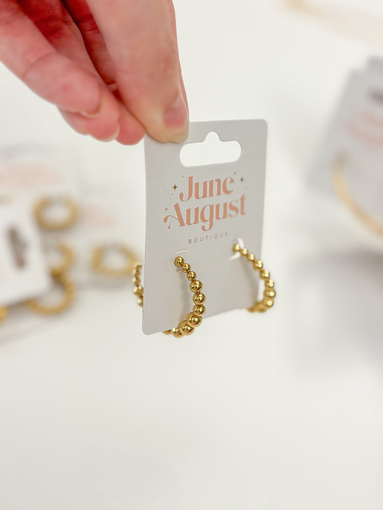 Non-Tarnish Bead Hoops