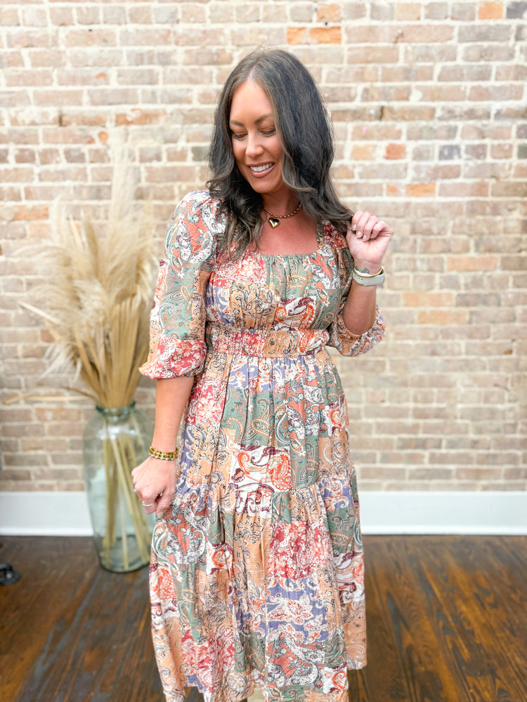Kelley Print Midi Dress