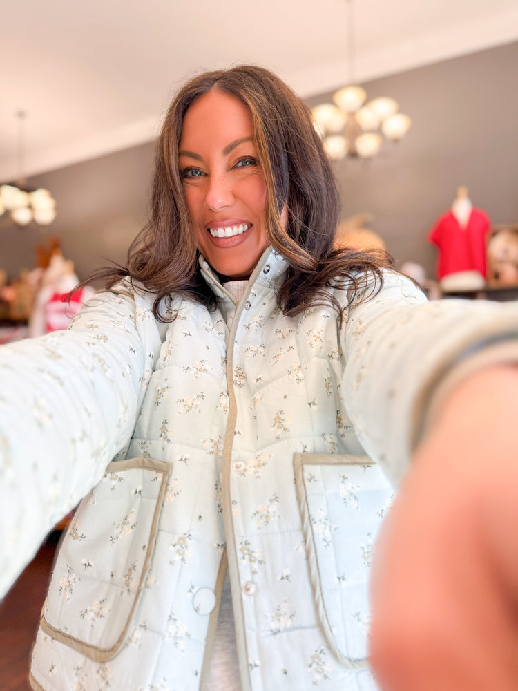 Maple Floral Jacket-Sage