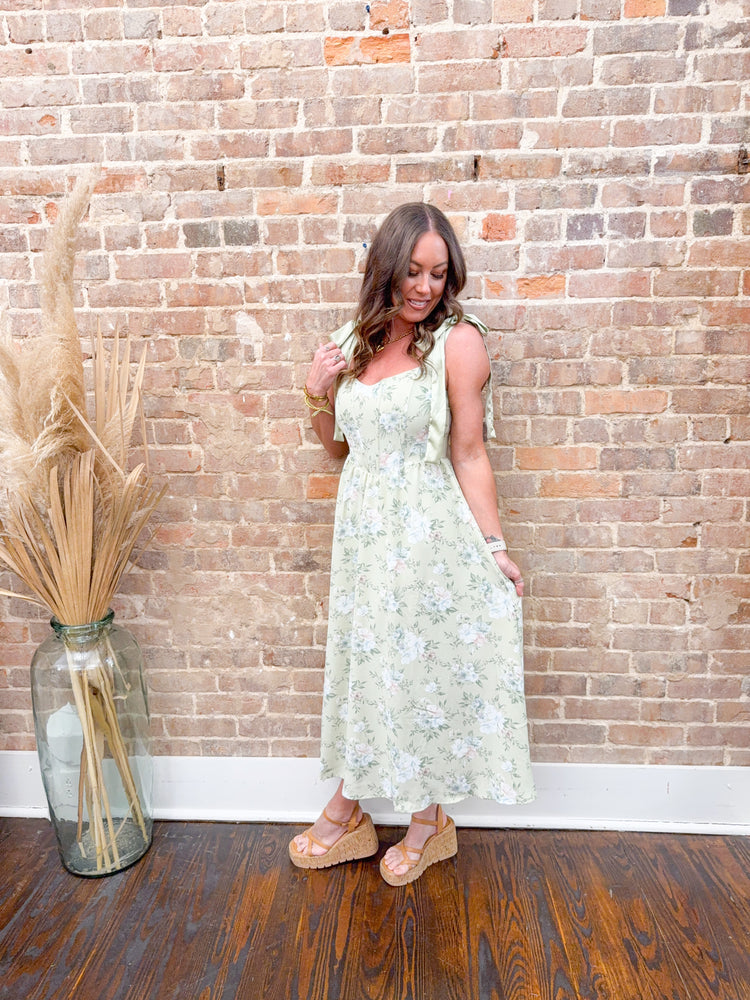 Sally Floral Tie Strap Dress