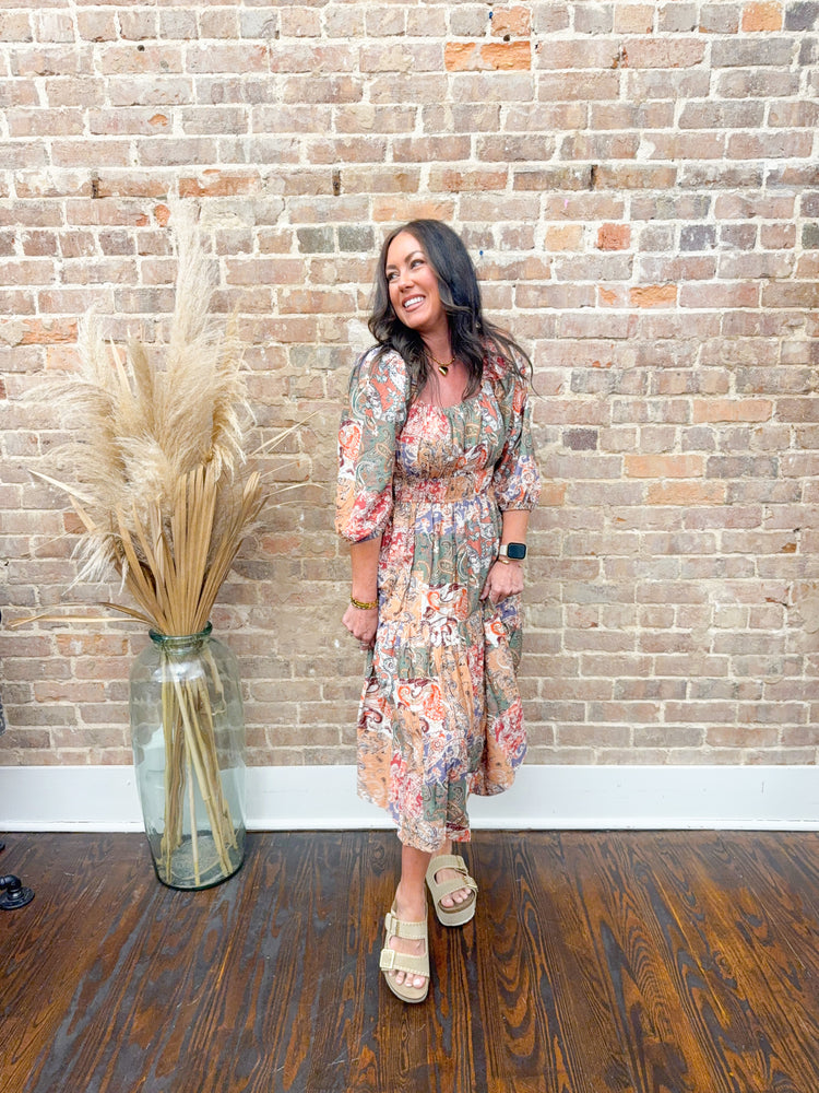 Kelley Print Midi Dress