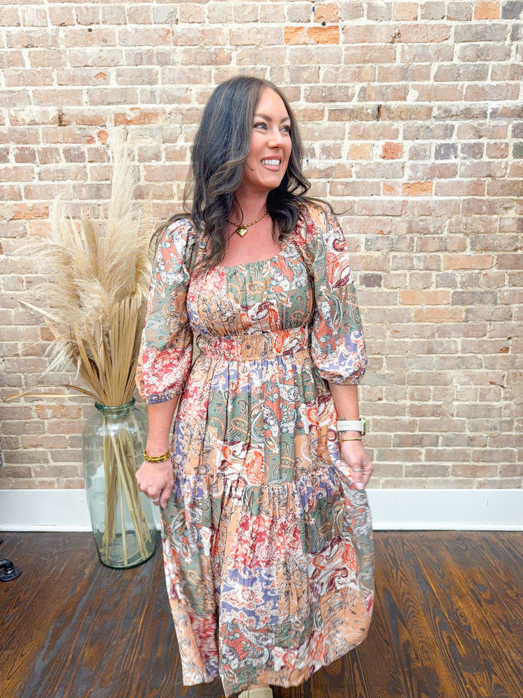 Kelley Print Midi Dress