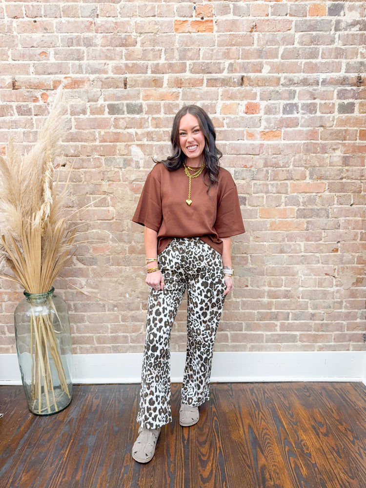Shelbe Double Knit Top-Chesnut