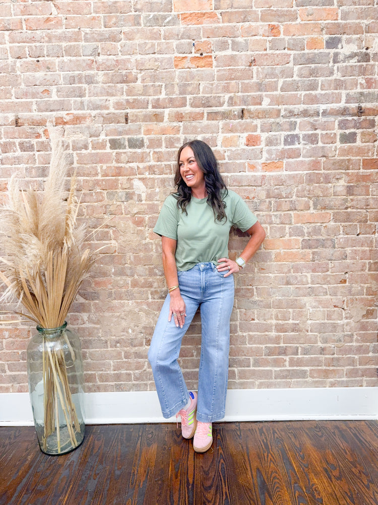 Dustin Cropped Wide Leg Jeans