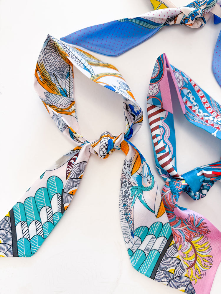 Multi Color Neck Scarves/Twilly's