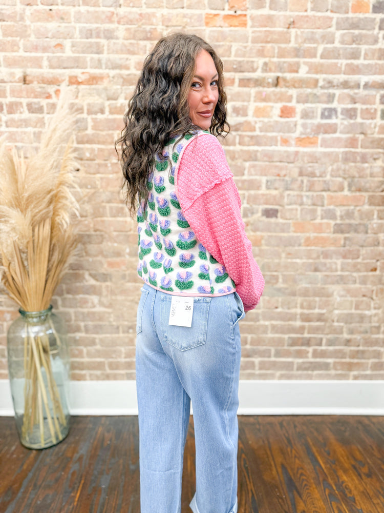 Brinley Textured Vest-Cream Tulip