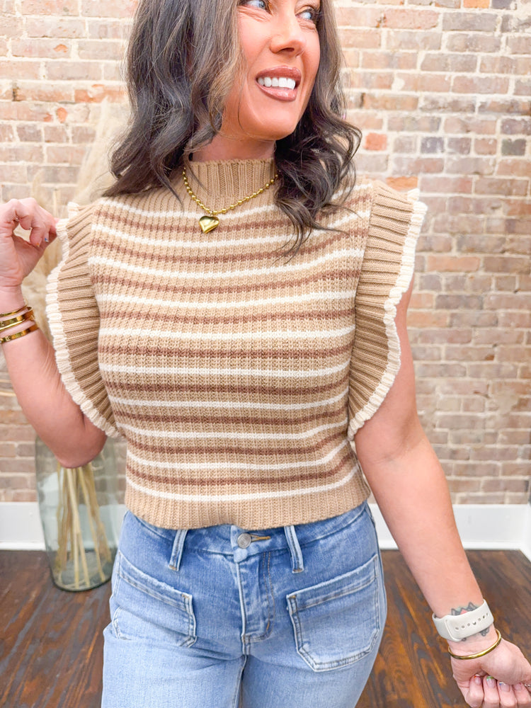 Kat Striped Sweater Vest