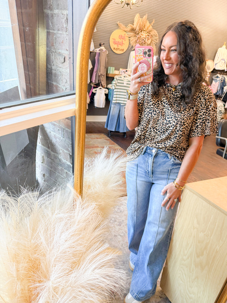 Susan Oversized Leopard Knit Top
