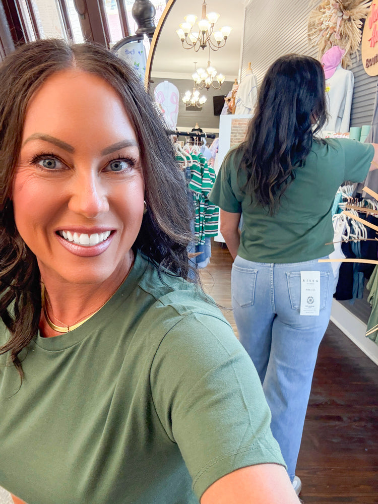 Darla Basic Top-Hunter Green