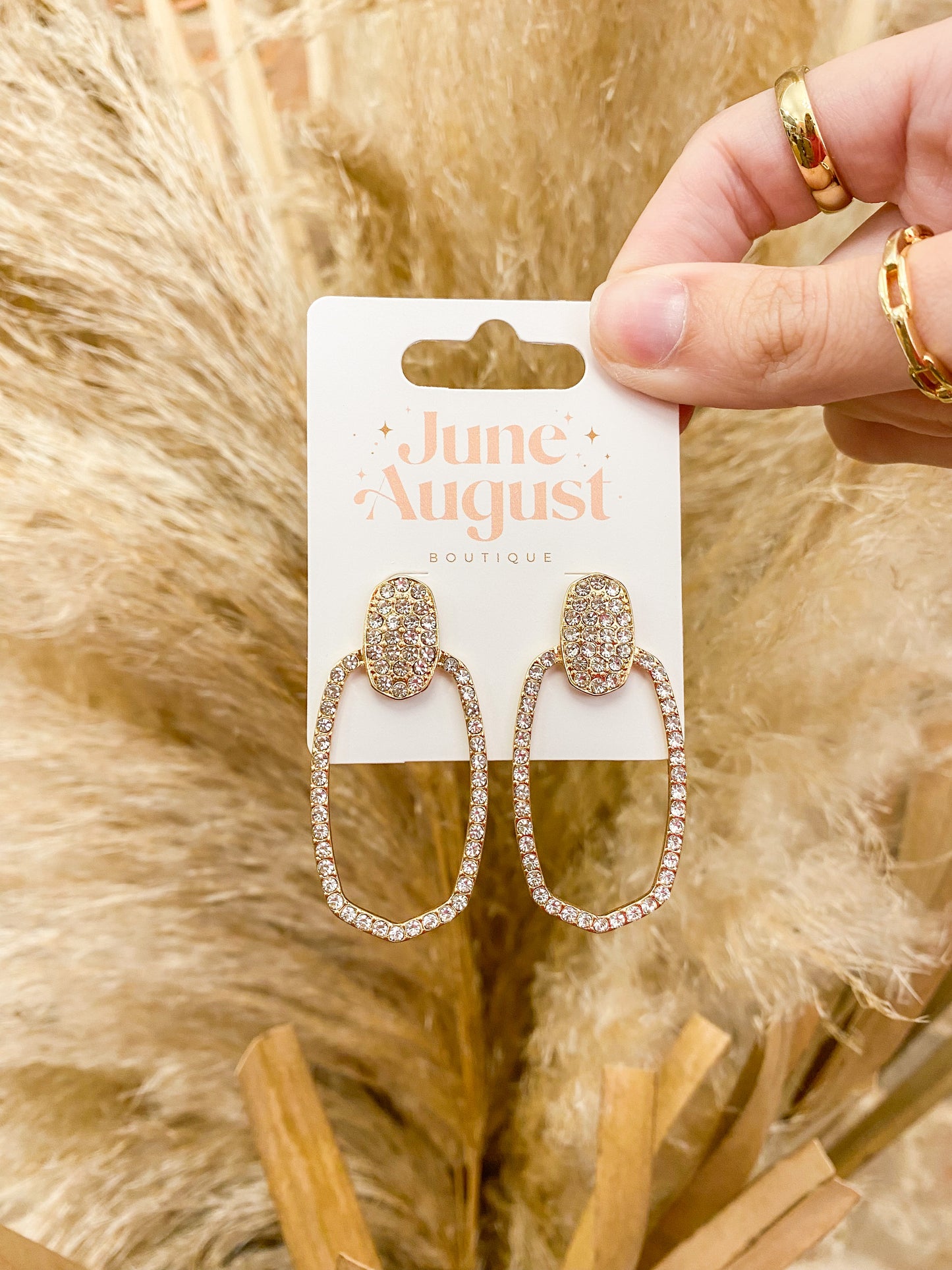 Crystal Open Drop Earrings