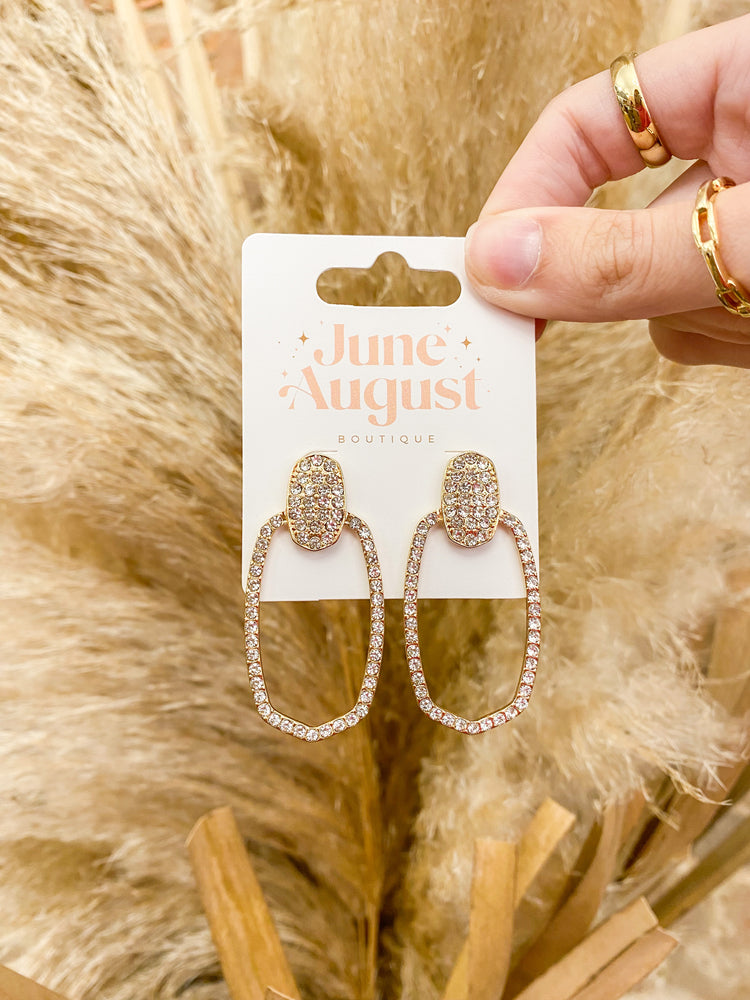 Crystal Open Drop Earrings