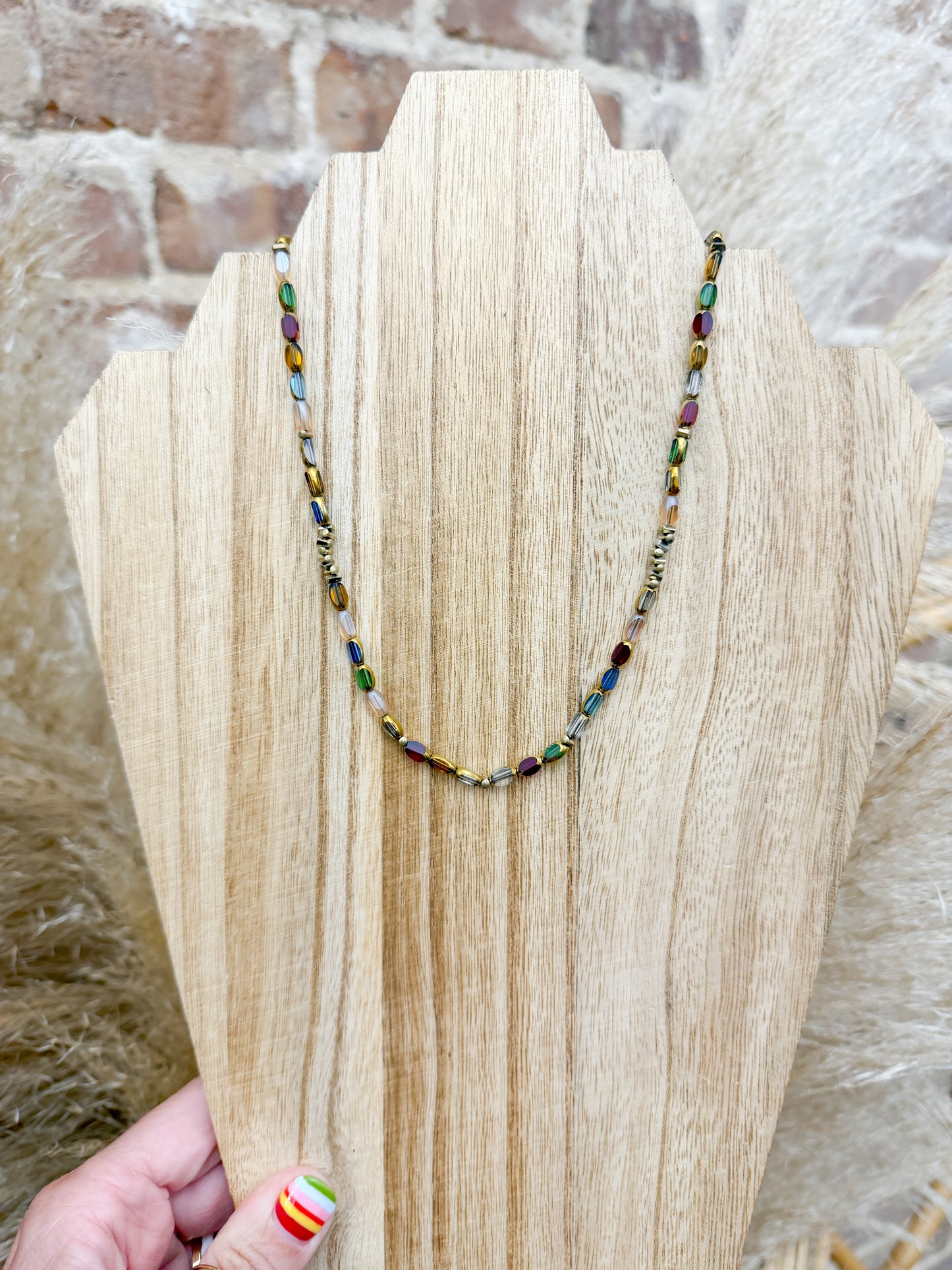 Non-Tarnish Bejeweled Necklace