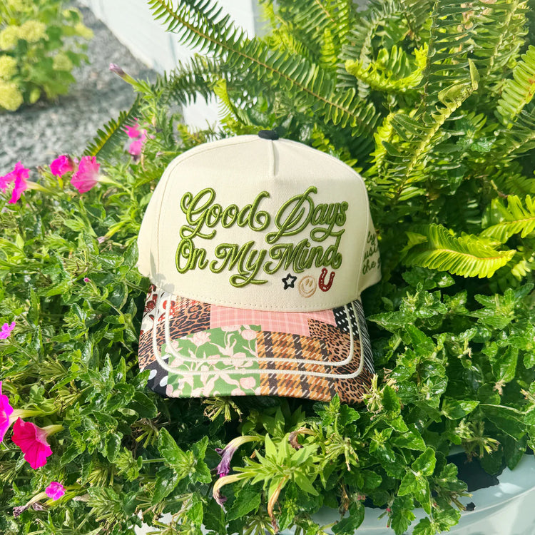 PRE-ORDER Patchwork Puff Embroidered Hats
