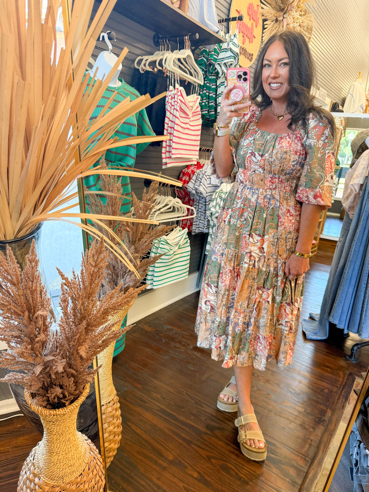 Kelley Print Midi Dress