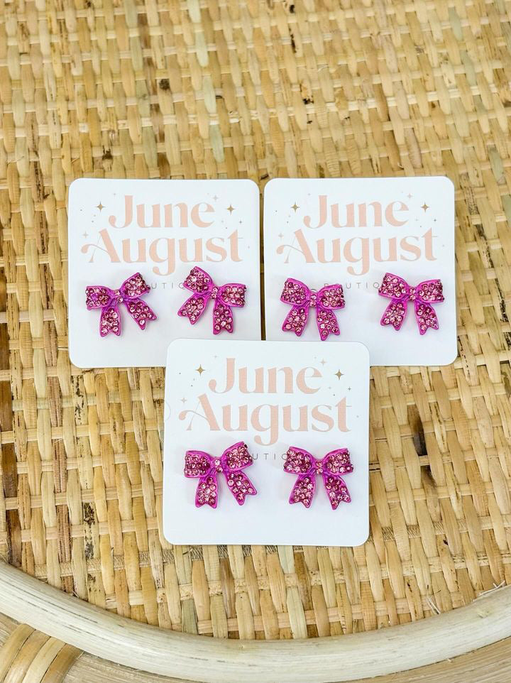 Pave Bow Studs