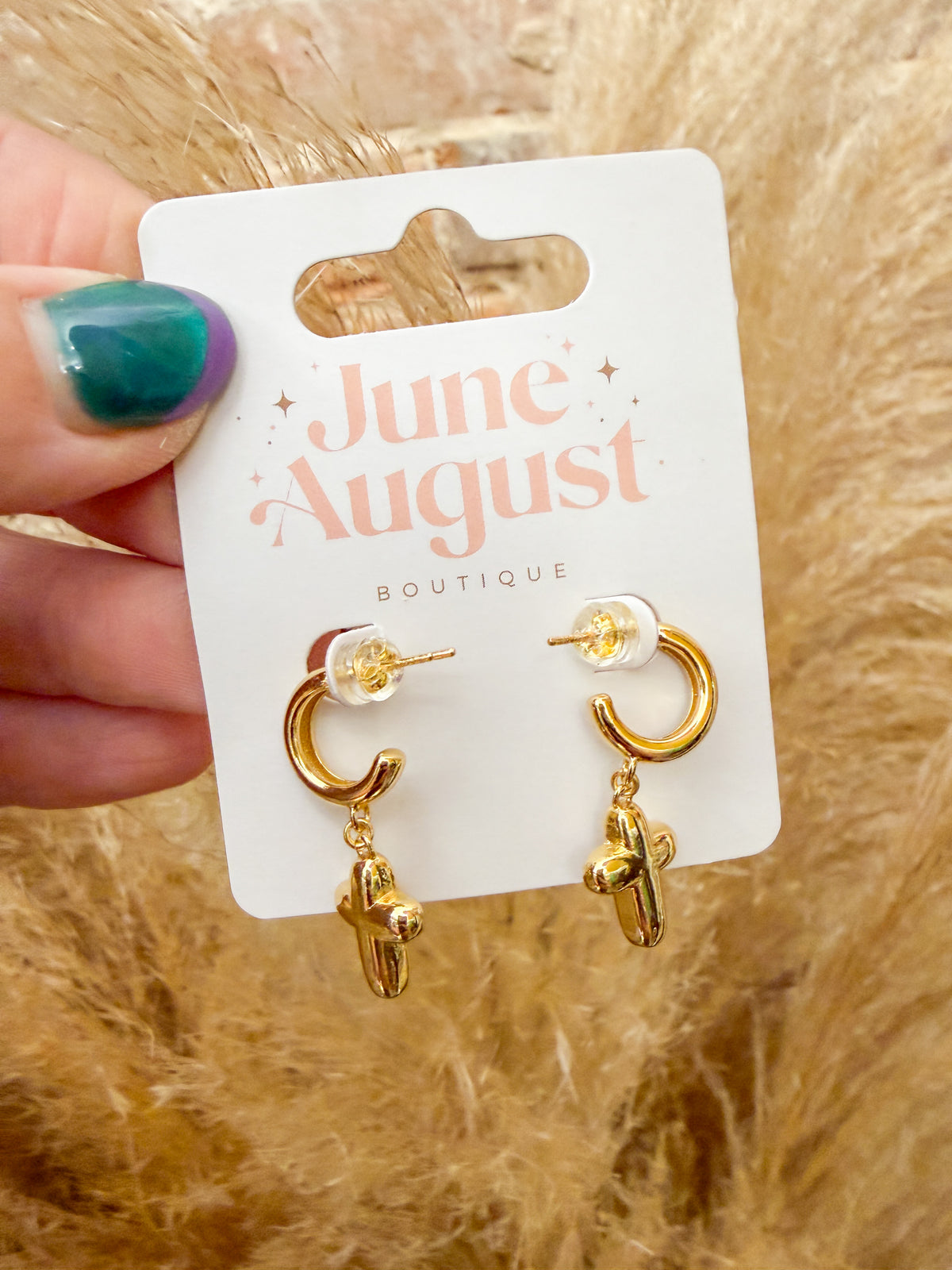 Non Tarnish Dangle Charm Earrings