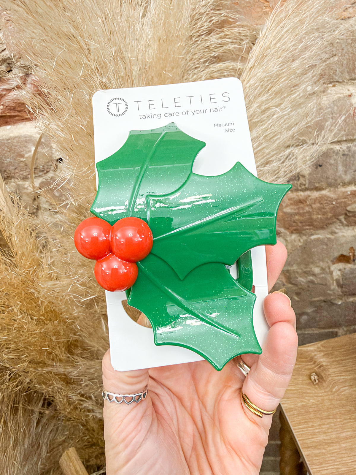 Teleties Holly Leaves Clip