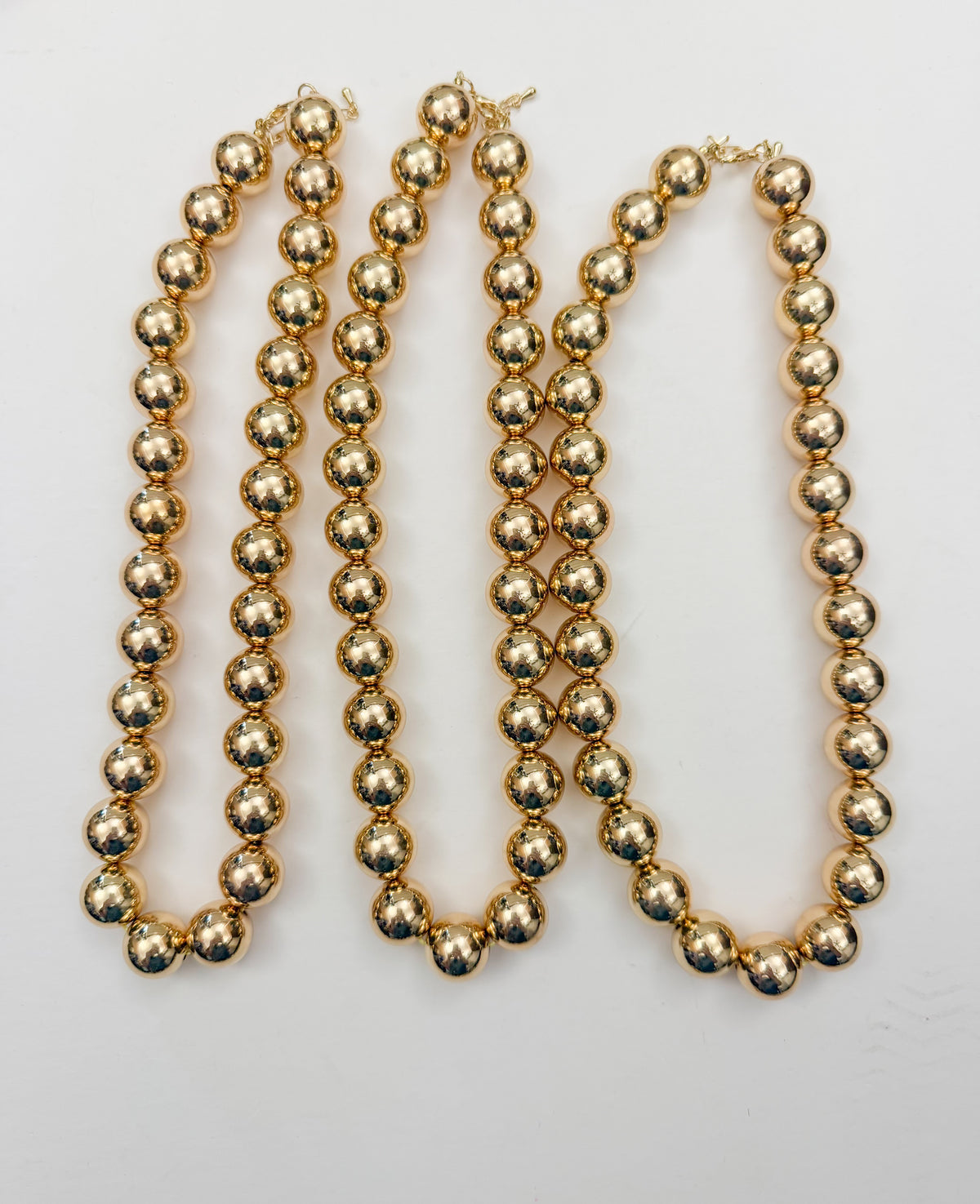 Gold Chunky Beaded Necklace
