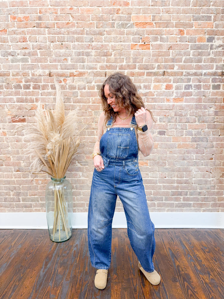 Mckenzie Denim Barrel Overalls