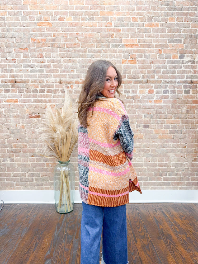 Megan Color Block Cardigan