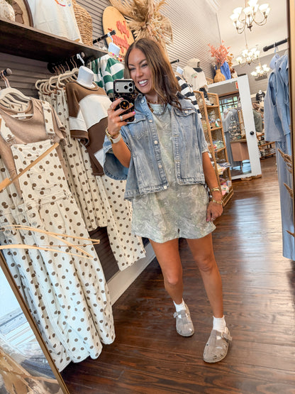 Callie Camo Romper-Olive