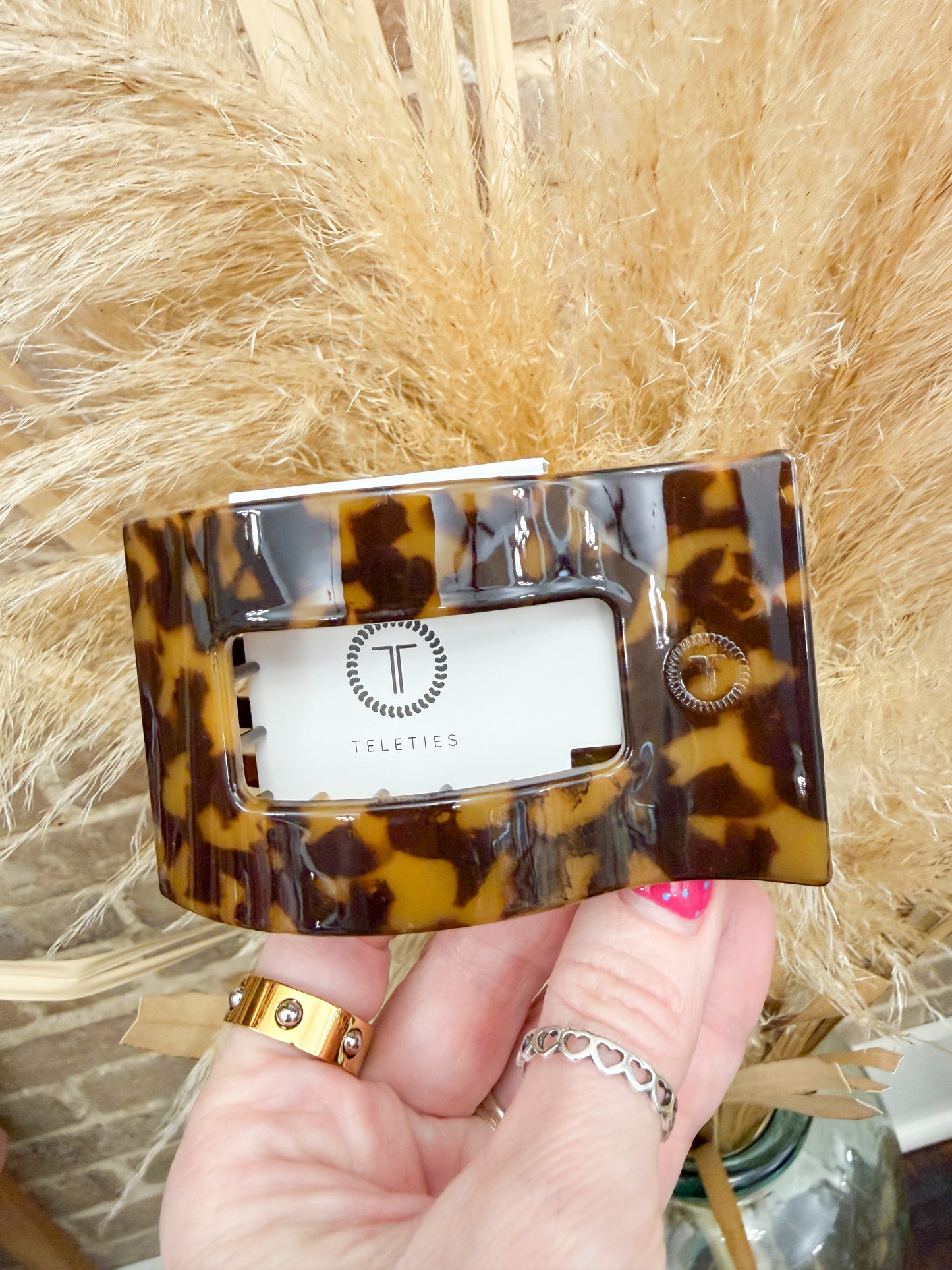 Teleties Rectangle Flat Hair Clip- Medium