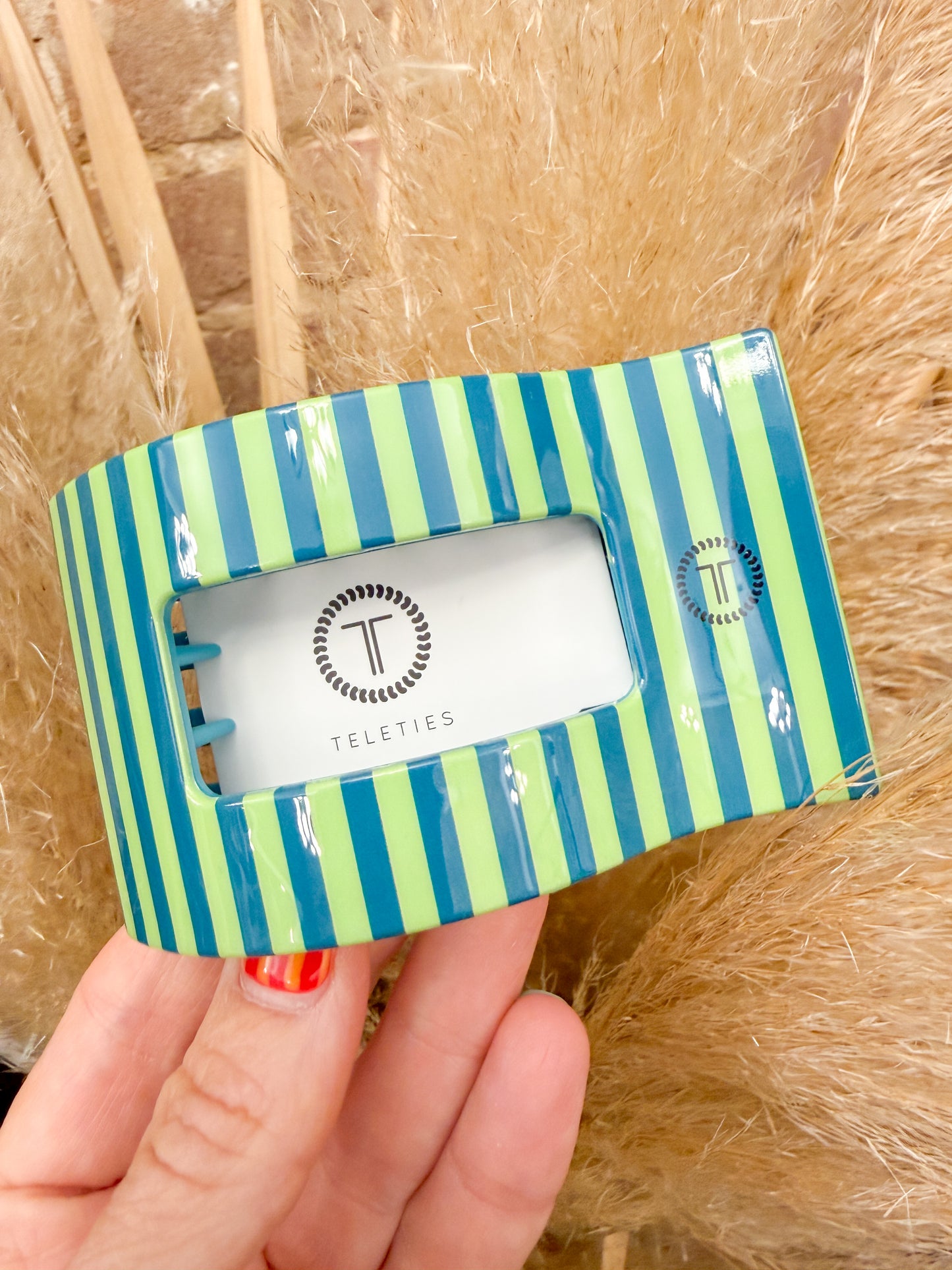 Teleties Rectangle Flat Hair Clip- Medium