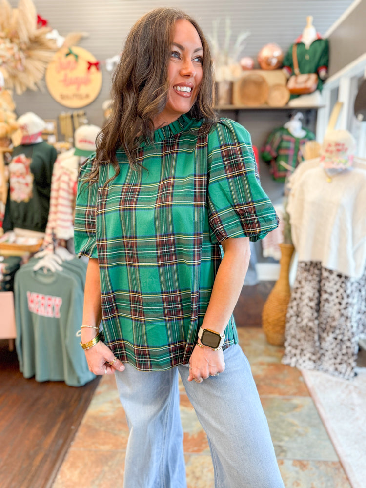 Gentry Plaid Top