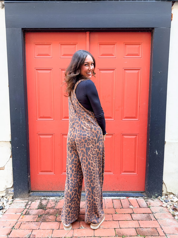 Karli Leopard Overalls