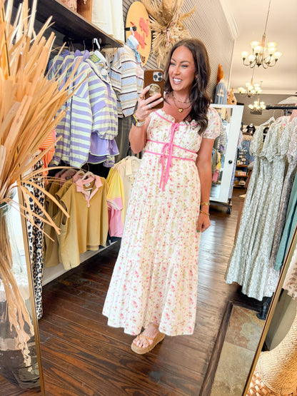 Sofie Floral Dress-Pink