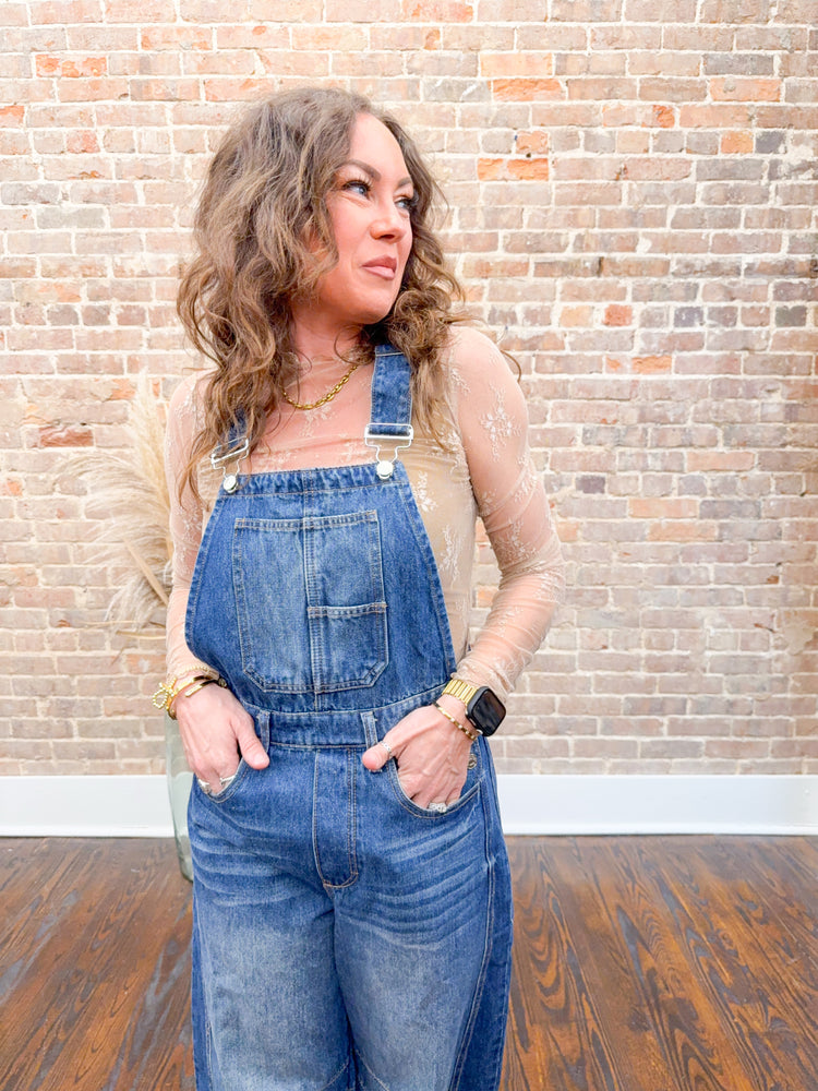 Mckenzie Denim Barrel Overalls